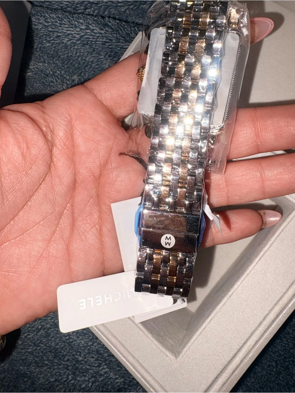 MICHELE Deco Diamond Chronograph Bracelet Watch, 33mm
